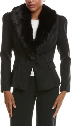 L'agence LAgence Kaisley Fur Collar Blazer