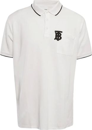 Burberry Poloshirt met monogram - Wit