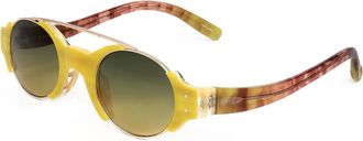 Linda Farrow ERDEM EDM8 C5 Womens Sunglasses Gold Size 48