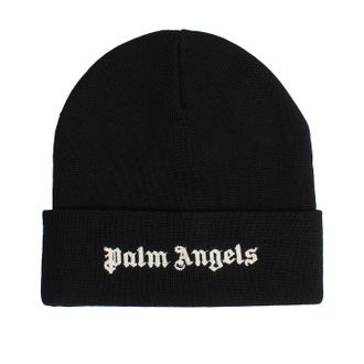 Palm Angels Heren- en Damesgebreide Muts met Geborduurd Logo PWLC014F23FAB0011001