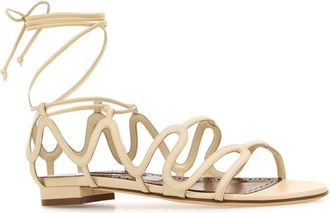 Manolo Blahnik Lcrm Sandal - Beige