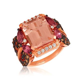 Le Vian Ladies Peach Morganite Rings set in 14K Strawberry Gold