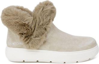 Love Moschino Beige Leather Chunky Womens Sneakers