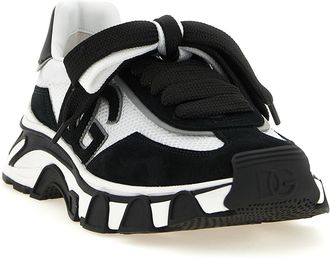 Dolce & Gabbana Womens Bicolor Polyester Athletic Sneakers