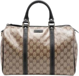 Gucci Pre-owned Handbags, female, Brown, Size: ONE SIZE Pre-owned Boston Bag