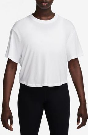 Nike One Relaxed Dri-FIT Crop Top in 100 100 White/clear at Nordstrom Rack, Size Xx-Large
