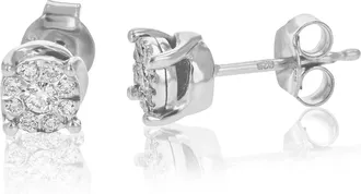 Vir Jewels 1/4 cttw Lab Grown Diamond Composite Earrings in Sterling Silver With Push Backs For Women