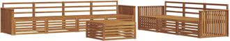 vidaXL Conjunto De Sof&aacute;s De Exterior 8 Uds. Natural Vidaxl