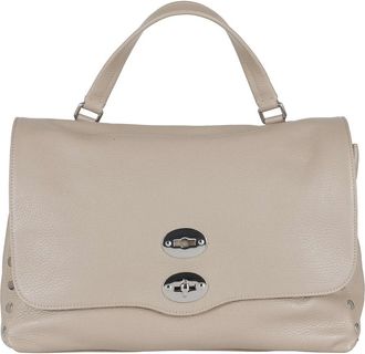 Zanellato Postina Daily Medium - Dames - Handtassen - Grijs - ONE Size - Leer - Tassen