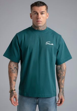 Siksilk Mens Green Script T-Shirt XXL