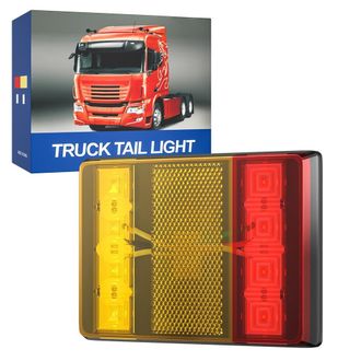 OEM Luces Traseras Led Impermeables De 8 Led Rojas Y Amarillas, Dc 12v-24v, Para Camiones, Remolques, Barcos Y Autom&oacute;viles