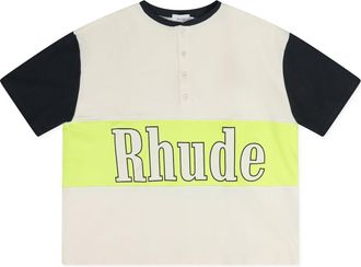 Rhude Natural Panel Henley T-Shirt