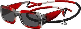 HUGO BOSS HG 1281/S 0268 IR Shiny Grey and Red/Grey