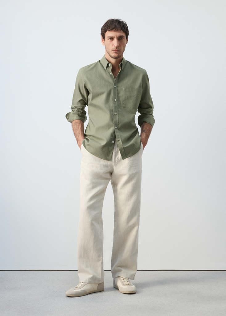 Chemise ExOfficio Homme, Manches Longues, Coton Mélangé, Anti-insectes Insect Shield, Vert, Taille XL