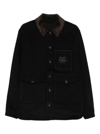 Etro Workwear Cotton Jacket With Pegaso Embroidery