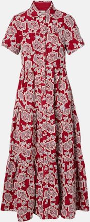 Erdem Embroidered cotton-blend shirt dress