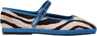 Scarosso Petra Animal-Print Velvet - Dames - Ballerinas - Veelkleurig - 37 EU - Schoenen
