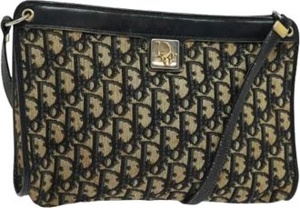 Dior Pre-owned Cross Body Bags, female, Multicolor, Size: ONE SIZE Pre-owned Vintage Canvas Shoulder Bag
