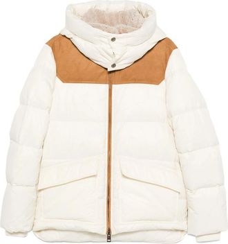 Kired Suede-panelled Puffer Jacket