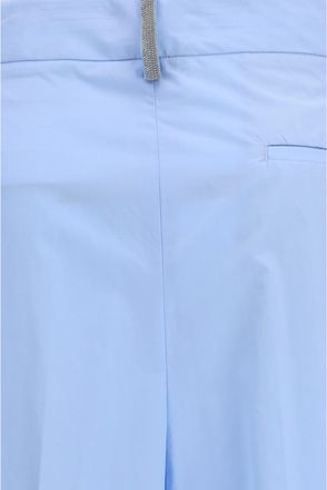 Fabiana Filippi Womens Trousers Filo Diamante Sky Blue Cotton