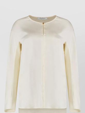 Max Mara silk crepe de chine long-sleeve blouse