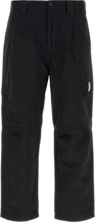 C.P. Company Zwarte nylon cargobroek - Heren - Straight fit broeken - Zwart - M - Nylon - Broeken