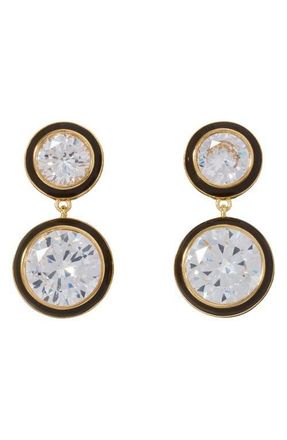 Roxanne Assoulin Cubic Double Drop Earrings in White at Nordstrom