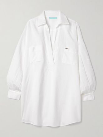 Melissa Odabash Tunica In Misto Cotone E Lino Trixie - Bianco