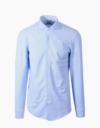 HUGO BOSS Mens Boss Black P HANK SHIRT LIGHT PASTEL BLUE - Size: 46/48