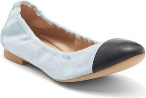 Stuart Weitzman Gabby Foldable Ballet Flat in Mid Blue/Black at Nordstrom Rack, Size 6.5