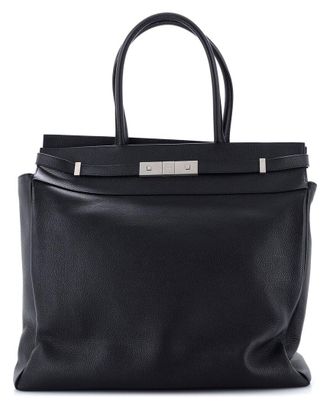 Saint Laurent Black Leather Manhattan Tote North South (Authentic Pre-Loved)