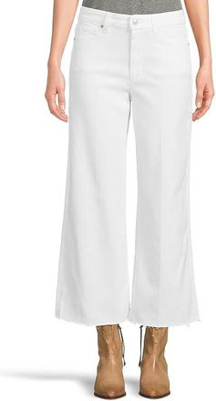 Paige Anessa Raw Hem in Crisp White Womens Jeans Crisp White : 24 27, Cotton/Denim/Elastane