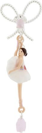 Les N&eacute;r&eacute;ides Ballerina & Bow Pink And White Clip-On Earrings