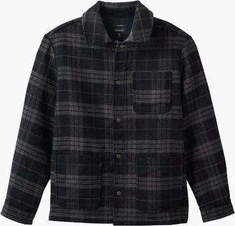 Brixton Mens Brixton Charcoal Shop Chore Coat - Black - Size: 42/Regular