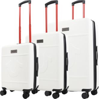 True Religion Molded U 3-Piece Hardside Spinner Luggage Set - 22, 26.5 & 30.5 Expandable Suitcases