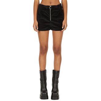 CAPASA MILANO Short Shorts, female, Black, Size: S Velvet Buckle Shorts