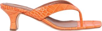 PARIS TEXAS Womens Moc Croco Thong Sandals In Orange