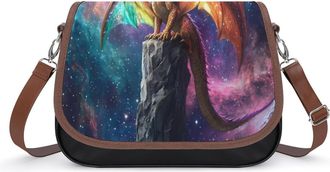 Generic Majestic Dragon G-alaxy Crossbody Bags for Women Fashion Leather Shoulder Handbags With Adjustable Strap