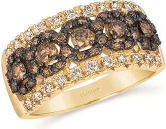 Le Vian Ladies Chocolate Diamonds Rings set in 14K Honey Gold TSVT 27