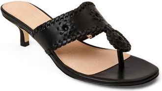 Jack Rogers Jacks Kitten Heel Flip Flop in Black at Nordstrom, Size 9.5