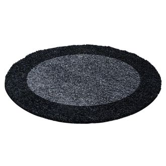 Nazar Rugs Alfombra shaggy bicolor para sal&oacute;n Antracita-160x160