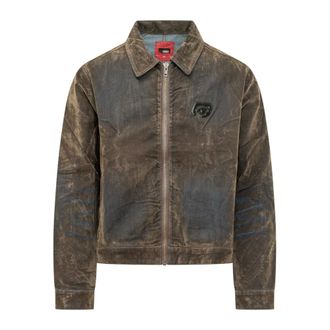 KidSuper Studios Flocked Work Jkt - Jackets - Hombre - Marr&oacute;n - S