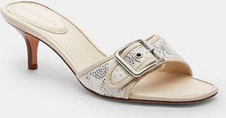 Coach Margot Sandal In Crystal Signature Denim