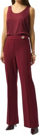 Joseph Ribkoff Pull On Mid-Rise Flared Trouser In Merlot