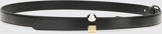 Jacquemus Leather Belt with Piercing Detail and Push-Lock Closure