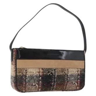 Burberry Pre-owned Shoulder Bags, female, Multicolor, Size: ONE SIZE Pre-owned Vintage Wool Shoulder Bag