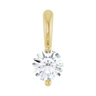 Diamond2Deal 14k Gold 1/4 CT Lab-Grown Diamond Pendant