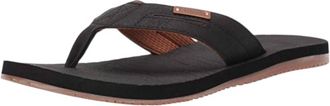 Flojos Mens Waverunner Sporty Flip Flops In Black/gum