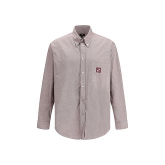 Fendi Bordeaux Cotton Mens Shirt