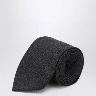 Prada Anthracite Wool Tie